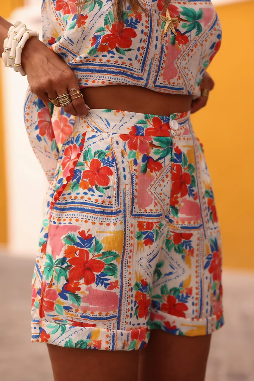 Shorts à fleurs